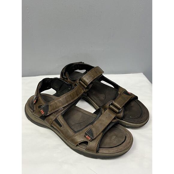 Earth‎ Spirit Men's size 13 Fisherman Sandals brown Leather Y2K Adjustable - Picture 1 of 7
